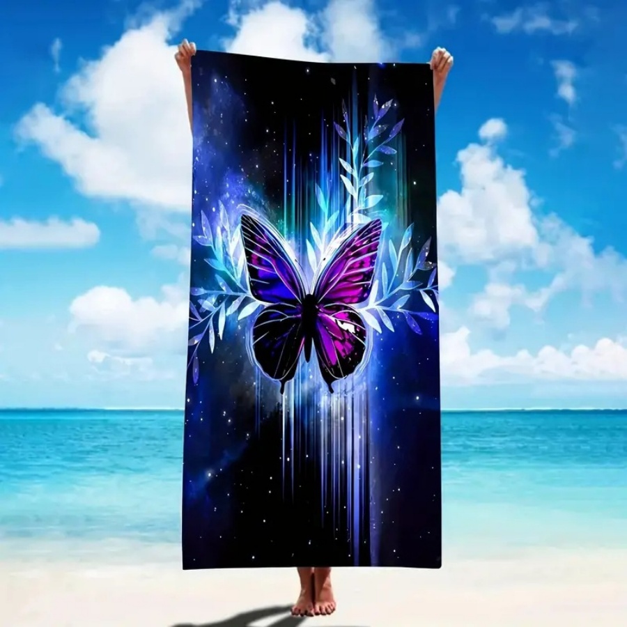 Outdoor Sports Daisy Print Beach Towel, Quick Dry, Non-Stick Sand, Camping, Beach, Picnic Mat, Vacation Portable, Sunscreen Shawl, Yoga Mat