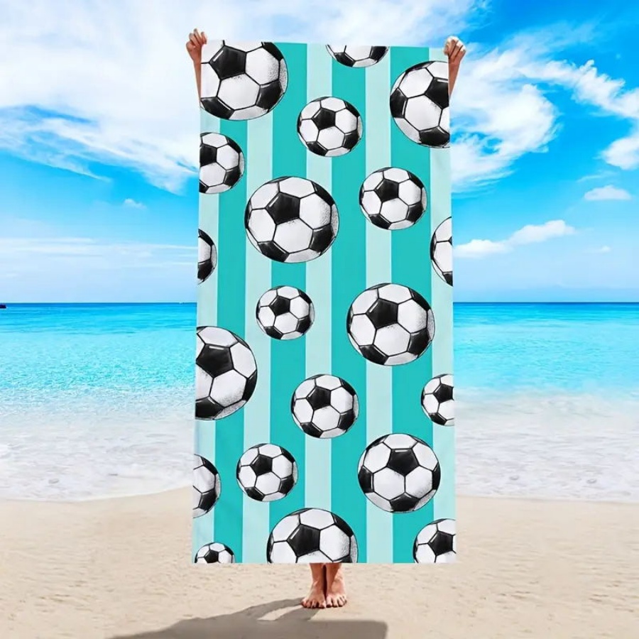 Outdoor Sports Daisy Print Beach Towel, Quick Dry, Non-Stick Sand, Camping, Beach, Picnic Mat, Vacation Portable, Sunscreen Shawl, Yoga Mat