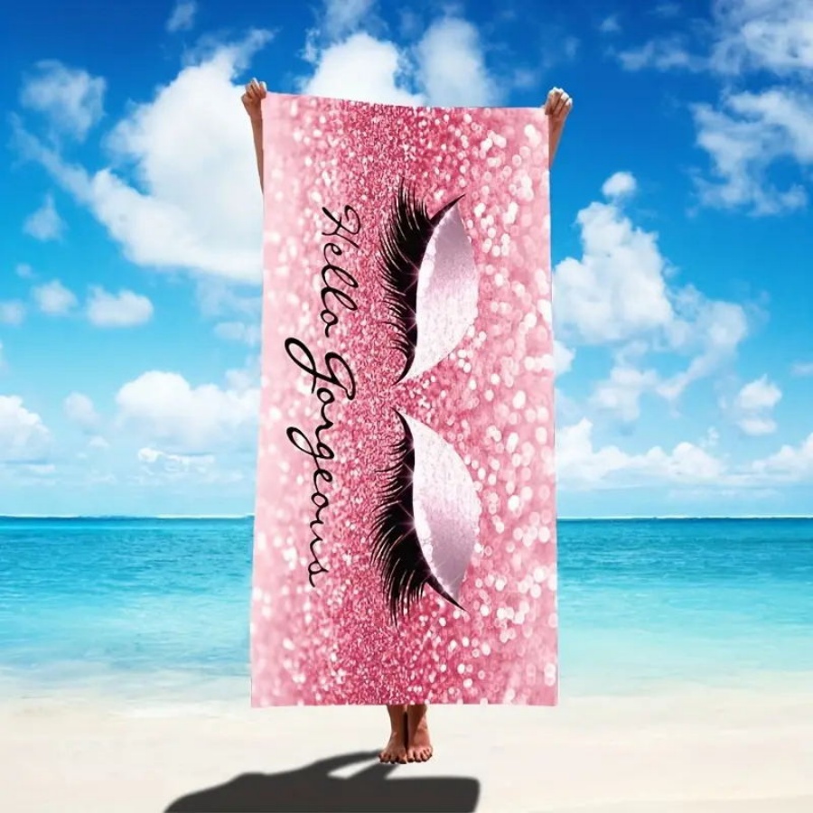 Outdoor Sports Daisy Print Beach Towel, Quick Dry, Non-Stick Sand, Camping, Beach, Picnic Mat, Vacation Portable, Sunscreen Shawl, Yoga Mat