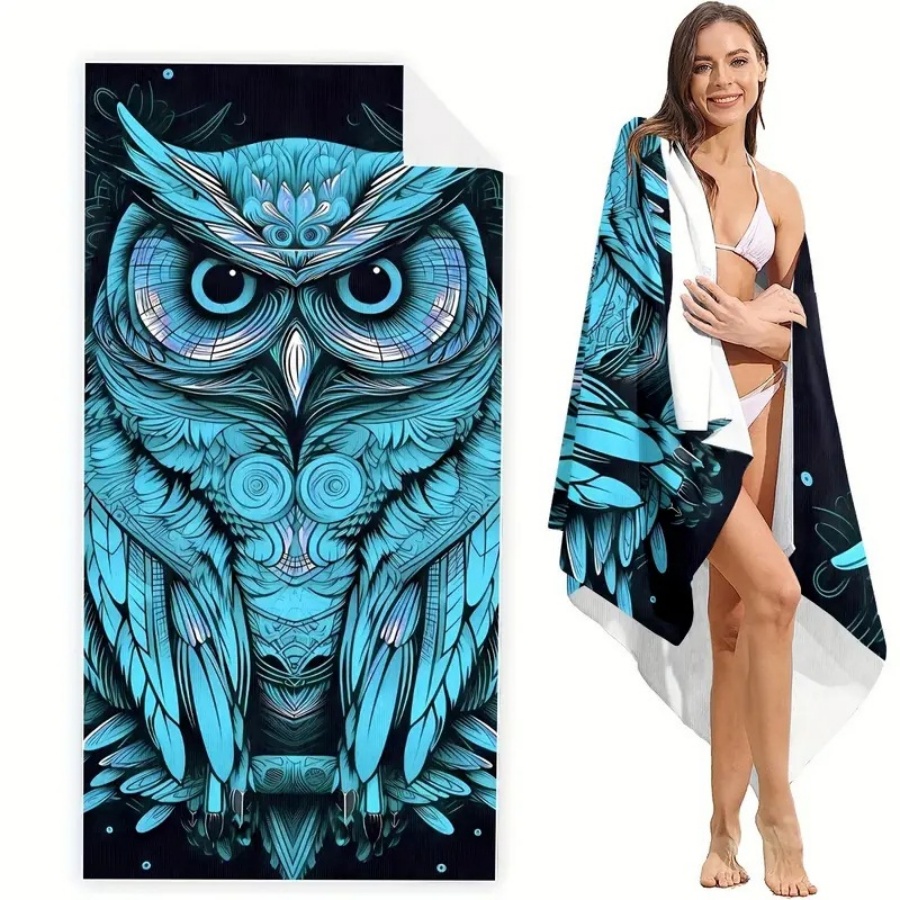 Outdoor Sports Daisy Print Beach Towel, Quick Dry, Non-Stick Sand, Camping, Beach, Picnic Mat, Vacation Portable, Sunscreen Shawl, Yoga Mat