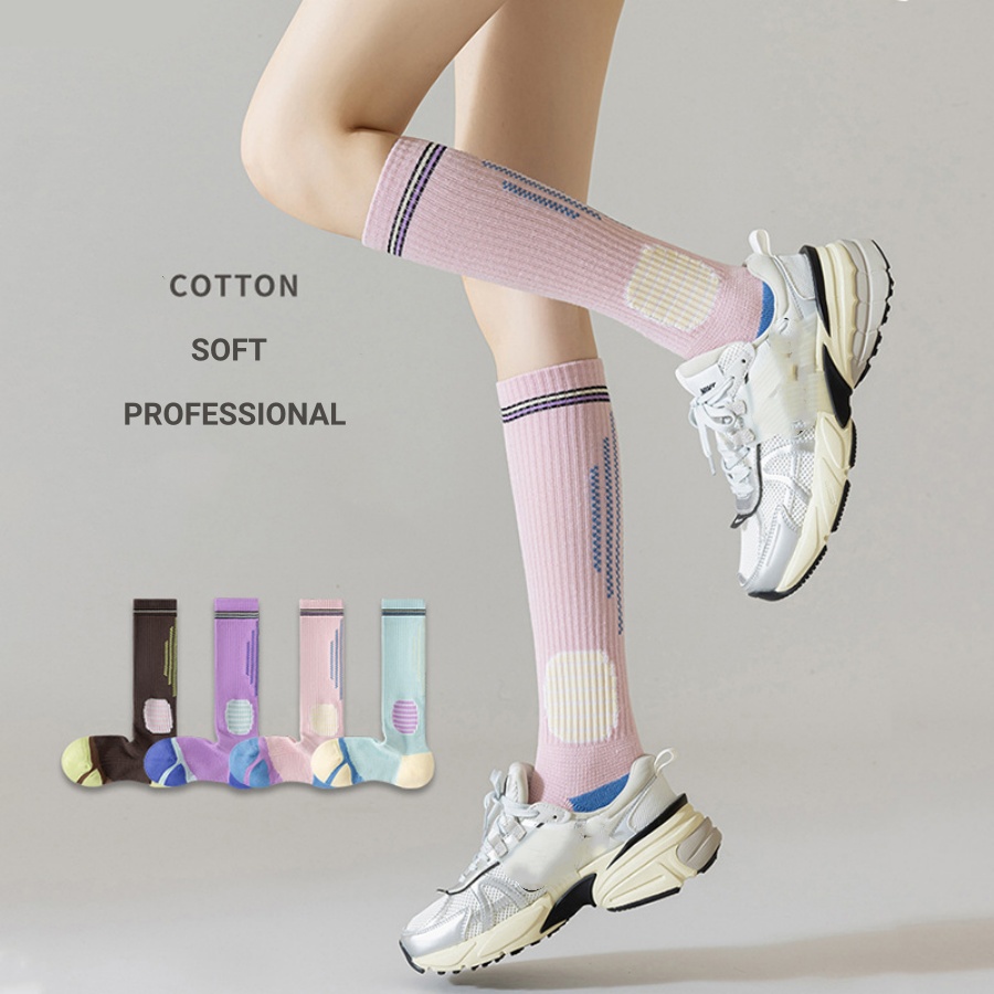 Compression SportsSocks Women Men Socks, Unisex Breathable High Tube Socks For Running, Cycling, Soccer, Hiking, Travel