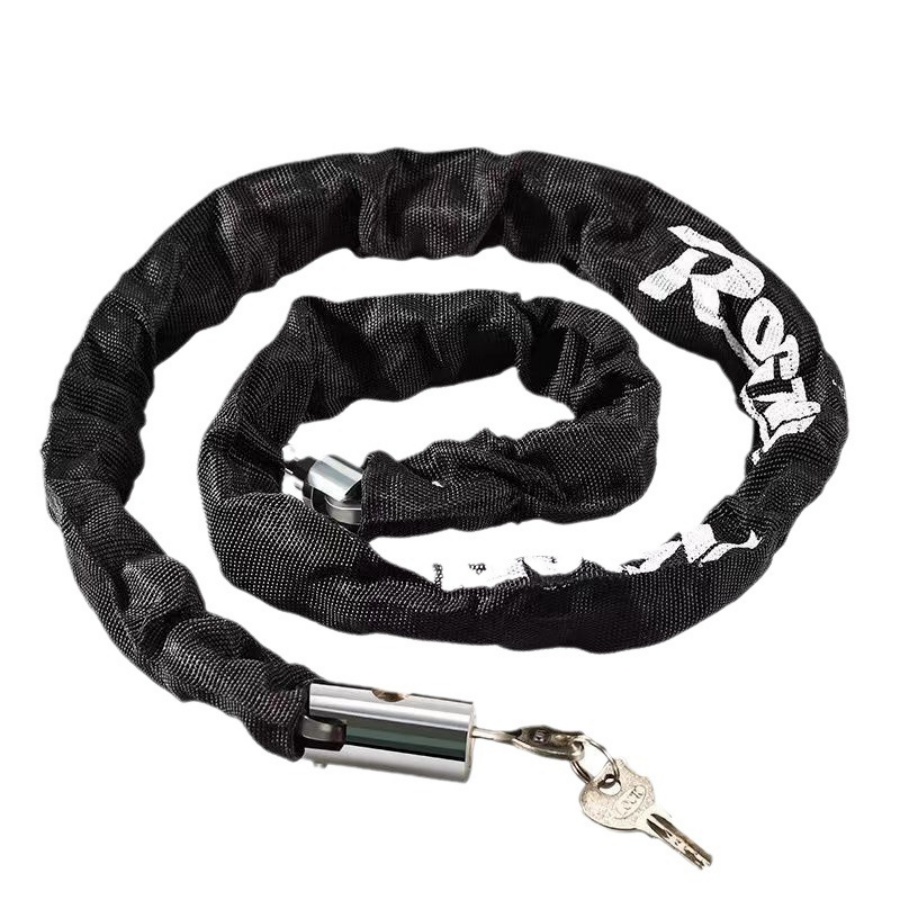 80CM Cable Lock Heavy Duty Braided Stainless Steel Cable Lock For Outdoor Cycling Security (Black),Bike Chain Lock With Lighter Weight And Stronger Security, Anti-Theft Bicycle Lock For Bikes, Motorcycles, Doors