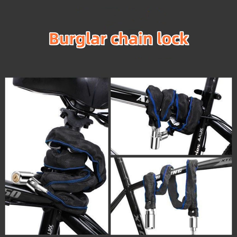 80CM Cable Lock Heavy Duty Braided Stainless Steel Cable Lock For Outdoor Cycling Security (Black),Bike Chain Lock With Lighter Weight And Stronger Security, Anti-Theft Bicycle Lock For Bikes, Motorcycles, Doors