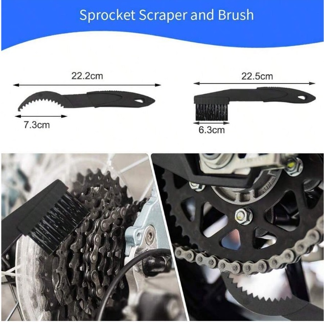 Bicycle Chain Clean Brush Cleaner Bicycle Chains Gear Grunge Brush Cleaner Bike Wash Tool Set Bicycle Repair Tools