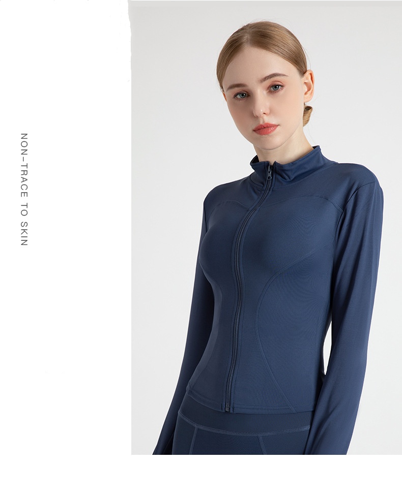Solid Color Zip Thumb Hole Track Jacket,Stand Collar Thumb Hole Sports Jacket