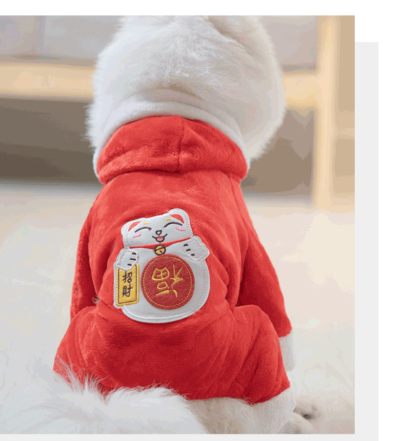 Autumn/Winter Clothes, Small Dog Floral Dinosaur Costume,Pet Jumpsuit, Winter Warm Flush Clothes Teddy Small Dog Puppy Bichon Pomeranian Kitten Autumn And Winter Clothes