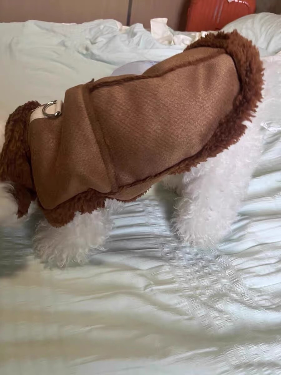 Autumn/Winter Dog small dog warm everything suede towed vest cat jacket Teddy pet dog clothes