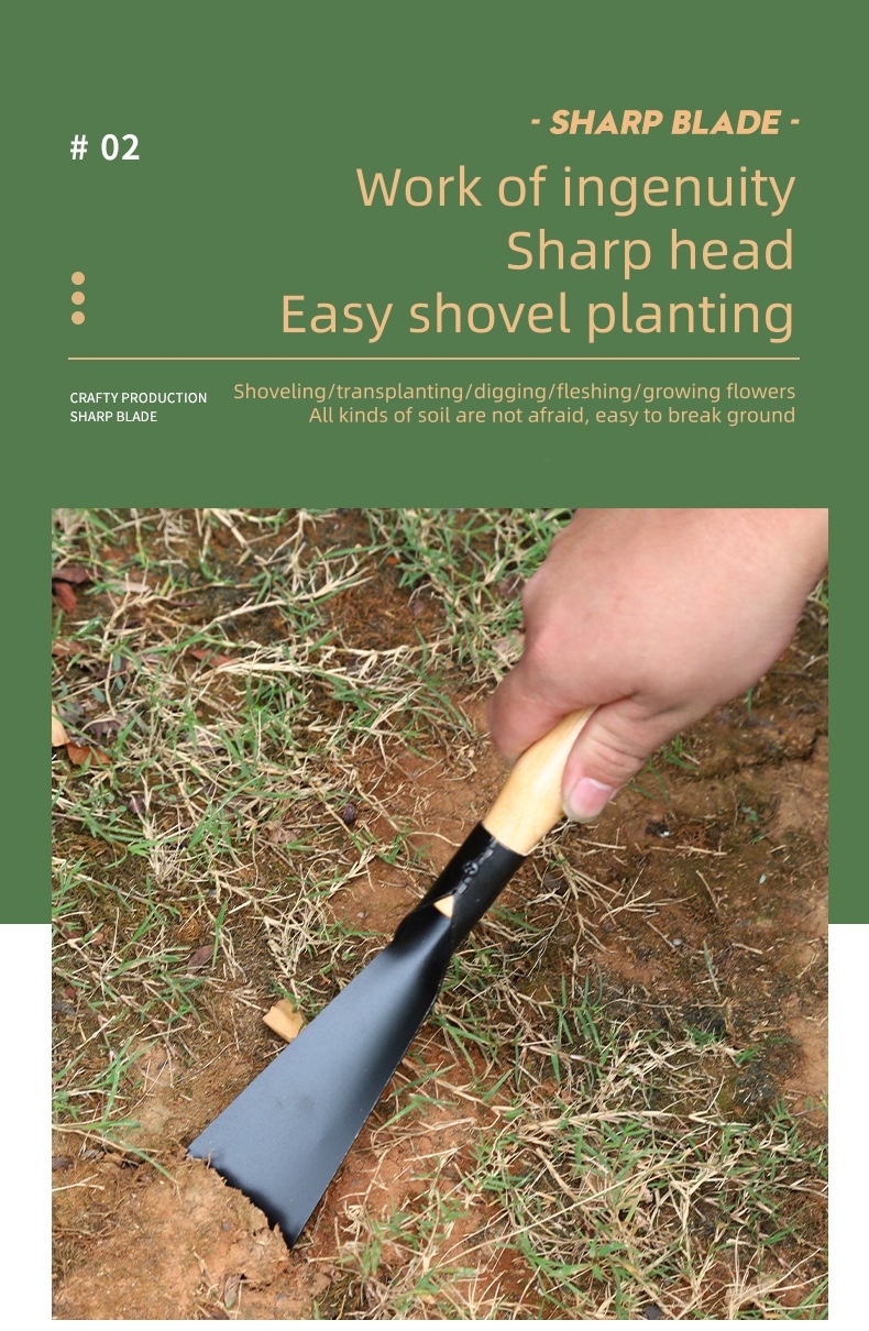 Gardening spatula digging wild vegetable spatula garlic flower growing tool for driving the sea tool