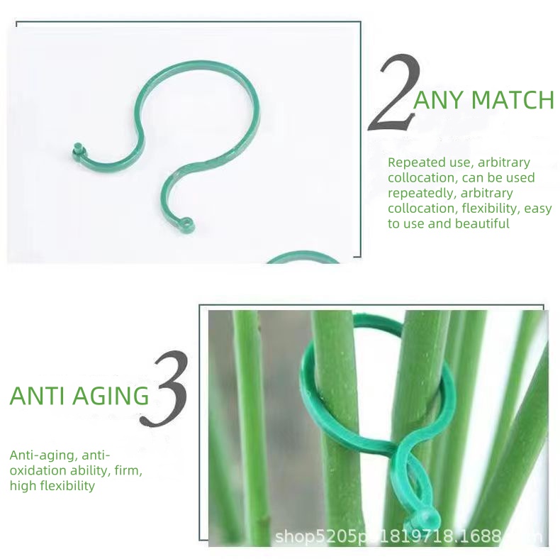 20pcs/50pcs/100pcs Multi-Purpose Gardening Zigzag Buckle For Fixing Vines Plants Stems And Supports Garden Tools Zigzag Buckle