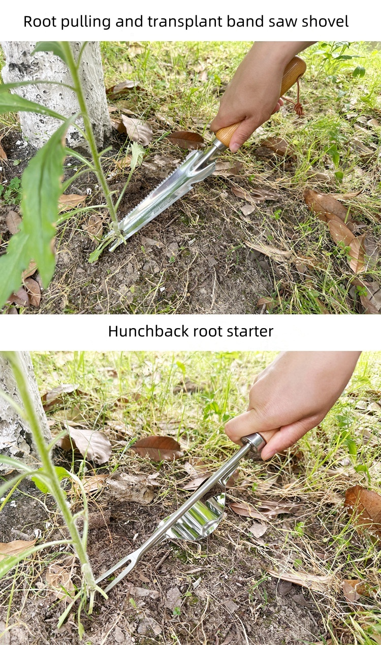 Wood Handle Manual Garden Weeding Rake Suitable For Weeding And Loosening Soil,Garden Weeding Tool - Weeding Puller, L-Shaped Manual Crack Weeder. Extractor Removal, Agricultural Bonsai Supplies Hand Tool