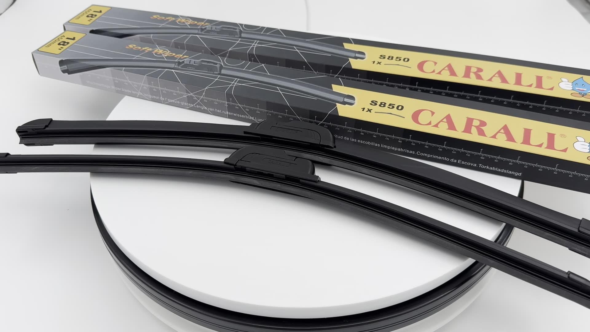 CARALL S850 Boneless Wiper Universal Lucas Wiper  14" 16" 18" 19" 20" 21" 22" 24" 26"28",Car Windshield Wiper Blades U-Type Universal Soft Rubber Frameless Bracketless Car Wipers