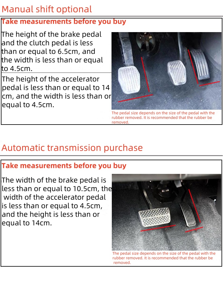 Car accelerator pedal non-slip brake clutch 3 pieces modified aluminum alloy pedal,Universal Car Brake And Accelerator Pedal Set