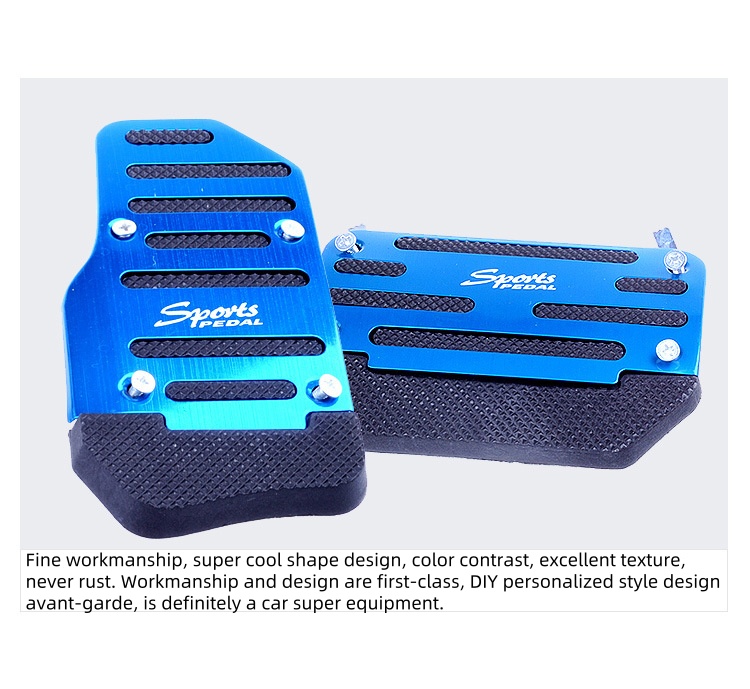 Car accelerator pedal non-slip brake clutch 3 pieces modified aluminum alloy pedal,Universal Car Brake And Accelerator Pedal Set
