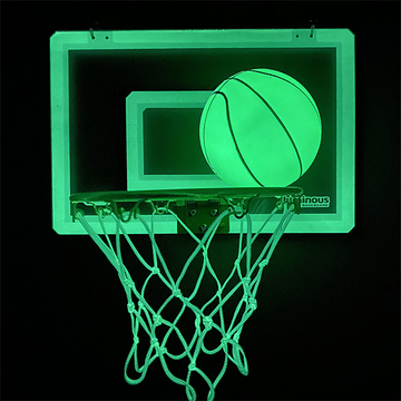 No 7 Glowing Outdoor Training Basketball - Wear-Resistant, Light-Absorbing, Night-Shining, Black PU Construction With Small Air Cylinder And Metal Air Needle - Perfect For Adults