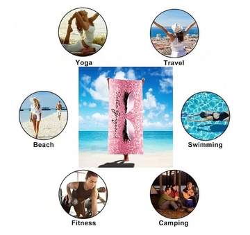 &nbsp;Outdoor Sports Daisy Print Beach Towel, Quick Dry, Non-Stick Sand, Camping, Beach, Picnic Mat, Vacation Portable, Sunscreen Shawl, Yoga Mat