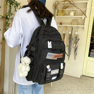 Multi-Functional Korean Style Backpack For Students And Travelers,Large Capacity School Backpack,Unisex,Tready Backpack,Bag For School,Bag School,School Bag,Portable,Laptop Compartment,Large Capacity,For Teen College Students,College,Middle School,High School,Outdoors,Travel,Outings,Elementary School,Office, Back To School Supplies