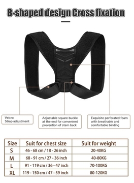 Back Posture Correction Adjustable Bra Neck Support Training Equipment, Clavicle Support Belt, Lumbar Support Belt, Back Splint Adjustable, Straightener, Body Remodeling, Shoulder And Back Support Correction Belt For Men And Women