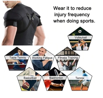 Double Shoulder Support Brace, Stability Strap Protector For Men And Women Compression Sleeves For Daily Sport Workout Weightlifting Fitness Cycling