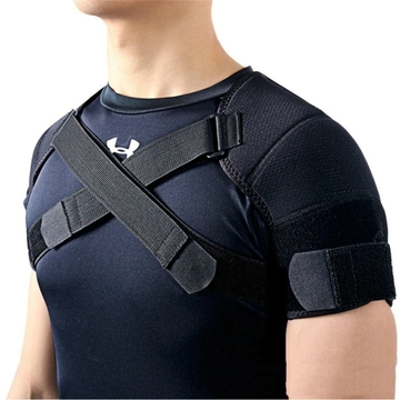Double Shoulder Support Brace, Stability Strap Protector For Men And Women Compression Sleeves For Daily Sport Workout Weightlifting Fitness Cycling