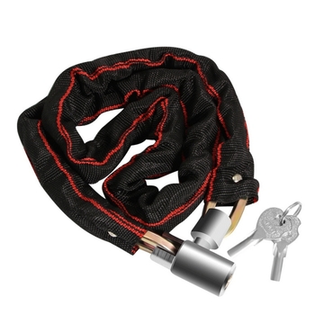 80CM Cable Lock Heavy Duty Braided Stainless Steel Cable Lock For Outdoor Cycling Security (Black),Bike Chain Lock With Lighter Weight And Stronger Security, Anti-Theft Bicycle Lock For Bikes, Motorcycles, Doors