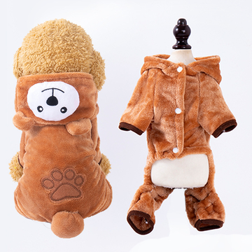 Autumn/Winter Clothes, Small Dog Floral Dinosaur Costume,Pet Jumpsuit, Winter Warm Flush Clothes Teddy Small Dog Puppy Bichon Pomeranian Kitten Autumn And Winter Clothes