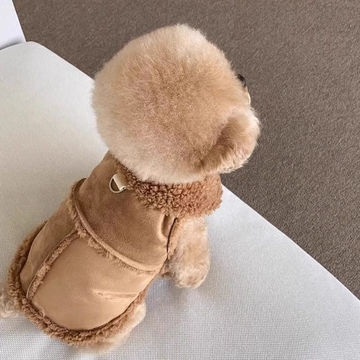 Autumn/Winter Dog small dog warm everything suede towed vest cat jacket Teddy pet dog clothes