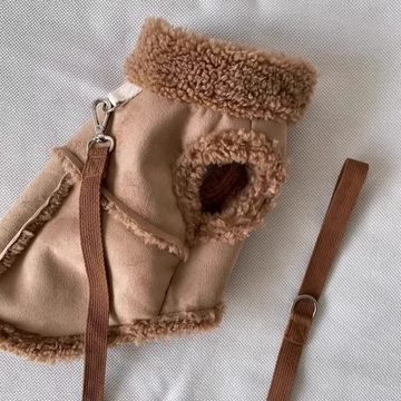 Autumn/Winter Dog small dog warm everything suede towed vest cat jacket Teddy pet dog clothes