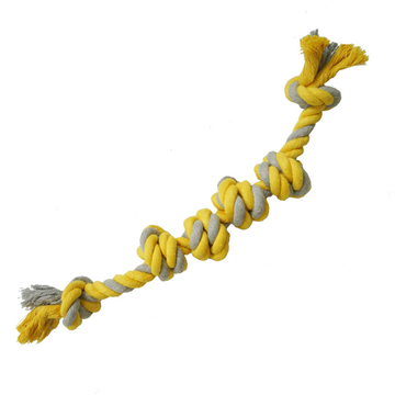 Cotton rope six knots medium and large dog pet cotton rope dog toy bite resistant large dog teething toy,Interactive Dog Pet Rope Chew Toy Set, Rope Knot Toy Combination - Includes Fun Training And Teeth Cleaning Benefits,1pc Rope Bite Toy For Dogs
