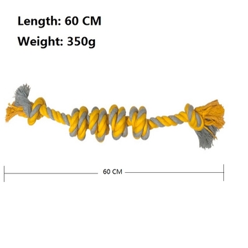 Cotton rope six knots medium and large dog pet cotton rope dog toy bite resistant large dog teething toy,Interactive Dog Pet Rope Chew Toy Set, Rope Knot Toy Combination - Includes Fun Training And Teeth Cleaning Benefits,1pc Rope Bite Toy For Dogs