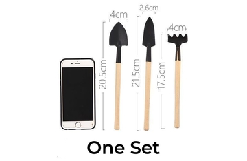 3pcs/set Mini Gardening Tools With Wood Handles, Children Garden Shovel Suitable For Potting/transplanting/loosening Soil/weeding/flower Planting