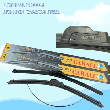 CARALL S850 Boneless Wiper Universal Lucas Wiper  14&quot; 16&quot; 18&quot; 19&quot; 20&quot; 21&quot; 22&quot; 24&quot; 26&quot;28&quot;,Car Windshield Wiper Blades U-Type Universal Soft Rubber Frameless Bracketless Car Wipers