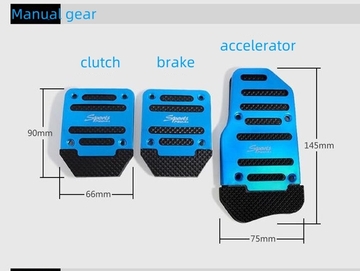 Car accelerator pedal non-slip brake clutch 3 pieces modified aluminum alloy pedal,Universal Car Brake And Accelerator Pedal Set